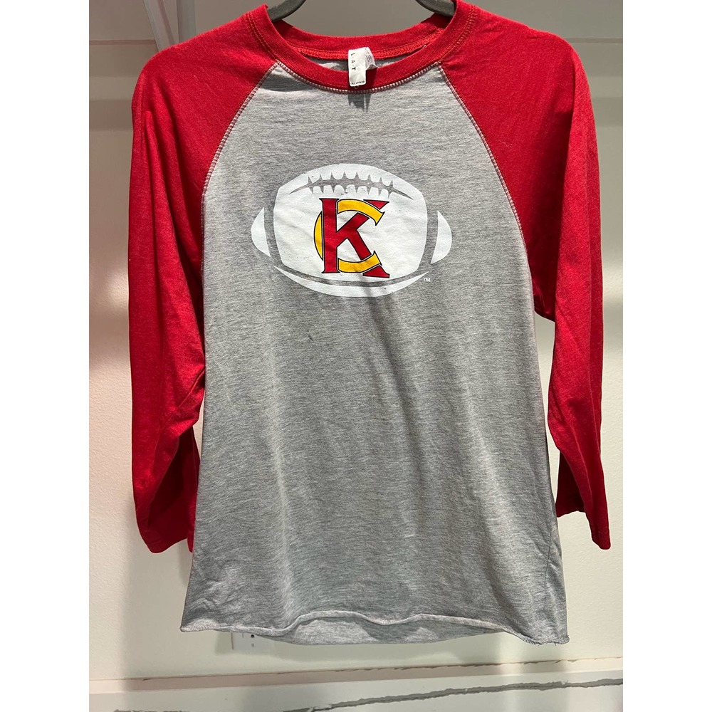 Red & Gray Raglan Football Logo Tank Top - Unbranded